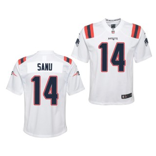Youth Mohamed Sanu Jersey New England Patriots White Game