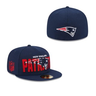 Men's New England Patriots Navy 2023 NFL Draft 59FIFTY Fitted Hat