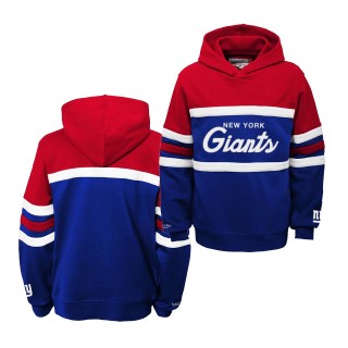 New York Giants Hoodie Head Coach Royal Throwback