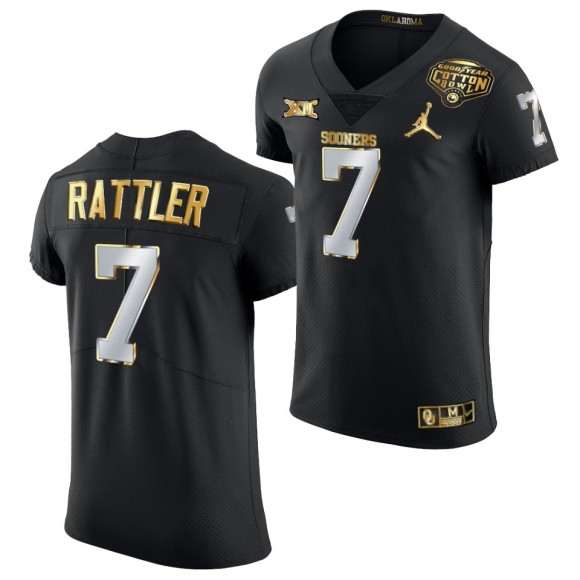 2020 Cotton Bowl Classic Jersey Spencer Rattler Oklahoma Sooners Black Golden Edition