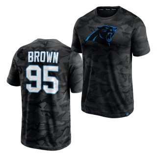 Panthers Derrick Brown T-Shirt Camo Jacquard Black