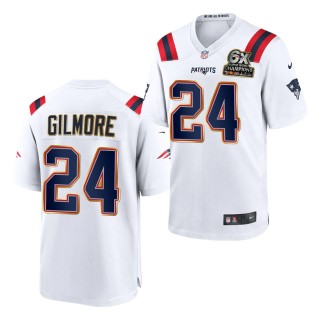 Stephon Gilmore 6X Super Bowl Champions Patch Patriots Jersey White Game