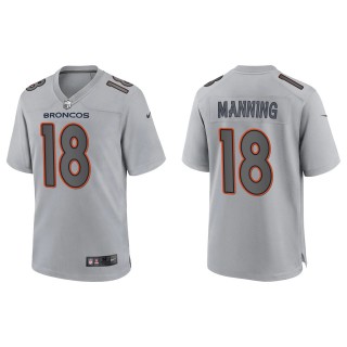 Peyton Manning Men's Denver Broncos Gray Atmosphere Fashion Game Jersey
