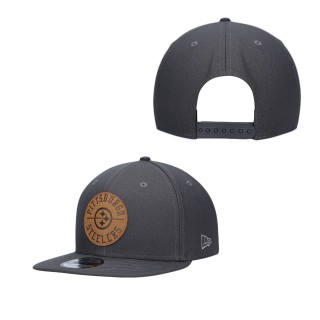Men's Pittsburgh Steelers New Era Charcoal Camden 9FIFTY Snapback Hat