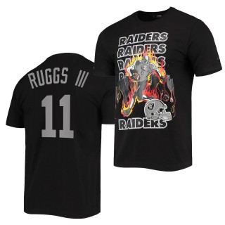 Raiders Henry Ruggs III T-Shirt Team Logo Black Skeleton
