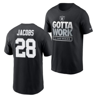 Raiders Josh Jacobs 2021 NFL Training Camp T-Shirt Black Gotta Work