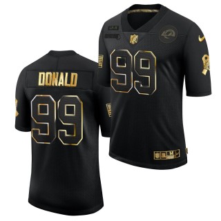 Aaron Donald 2020 Salute to Service Jersey Rams Black Golden Limited