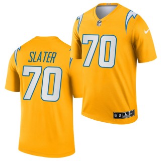 Chargers Rashawn Slater 2021 Inverted Legend Gold Jersey