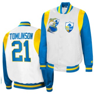 Los Angeles Chargers Jacket White Powder Blue Retro The All-American Full-Snap