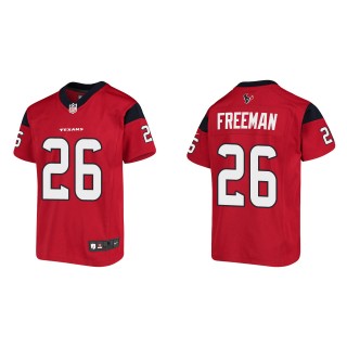 Royce Freeman Youth Houston Texans Red Game Jersey