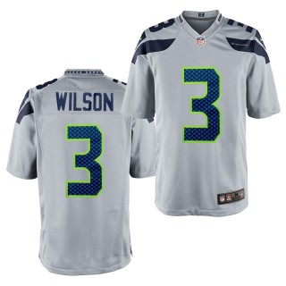 Russell Wilson Seahawks Jersey Gray Game Alternate