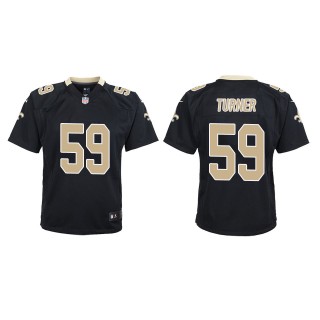 Youth Trai Turner Saints Black Game Jersey