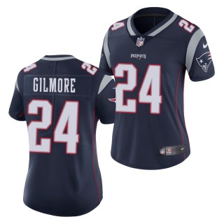 Women New England Patriots Stephon Gilmore Navy Game Jersey