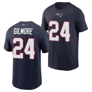 Stephon Gilmore Patriots Name & Number T-Shirt Navy