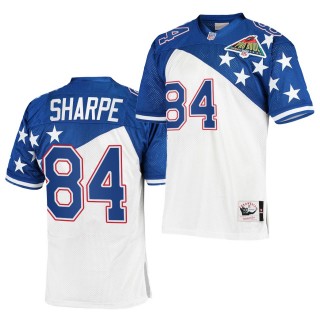 Sterling Sharpe 1994 Pro Bowl NFC Jersey - White Blue