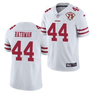 49ers Tom Rathman Jersey 75th Anniversary Patch White Limited