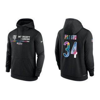 Walter Payton Chicago Bears Black 2022 NFL Crucial Catch Therma Performance Pullover Hoodie