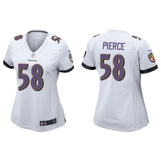 Women's Baltimore Ravens Michael Pierce White Game Jersey