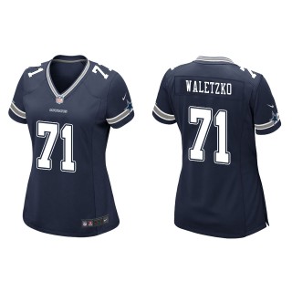 Women's Cowboys Matt Waletzko Navy Game Jersey