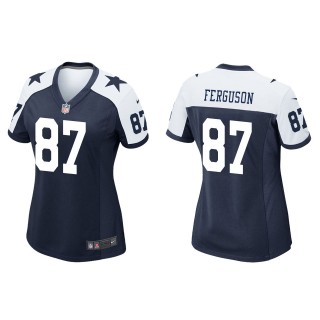 Women's Dallas Cowboys Jake Ferguson Navy Alternate Game Jersey