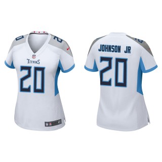 Women's Tennessee Titans Lonnie Johnson Jr. White Game Jersey