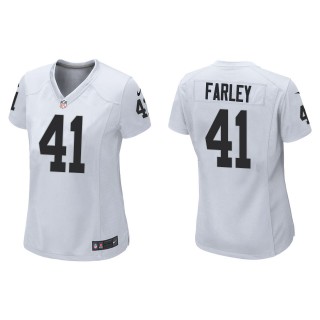 Women's Las Vegas Raiders Matthias Farley White Game Jersey