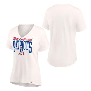 Women's New England Patriots Oatmeal Motivating Force Lightweight T-Shirt