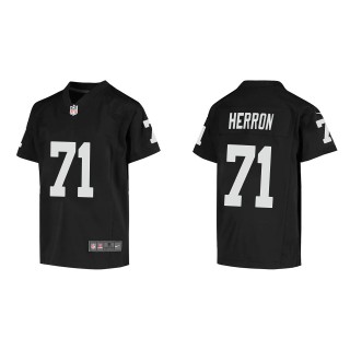 Youth Las Vegas Raiders Justin Herron Black Game Jersey