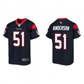 Youth Will Anderson Navy 2023 NFL Draft Game Jersey