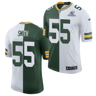 Za'Darius Smith 2020 NFL Playoffs Packers Jersey Split Green White Classic Limited